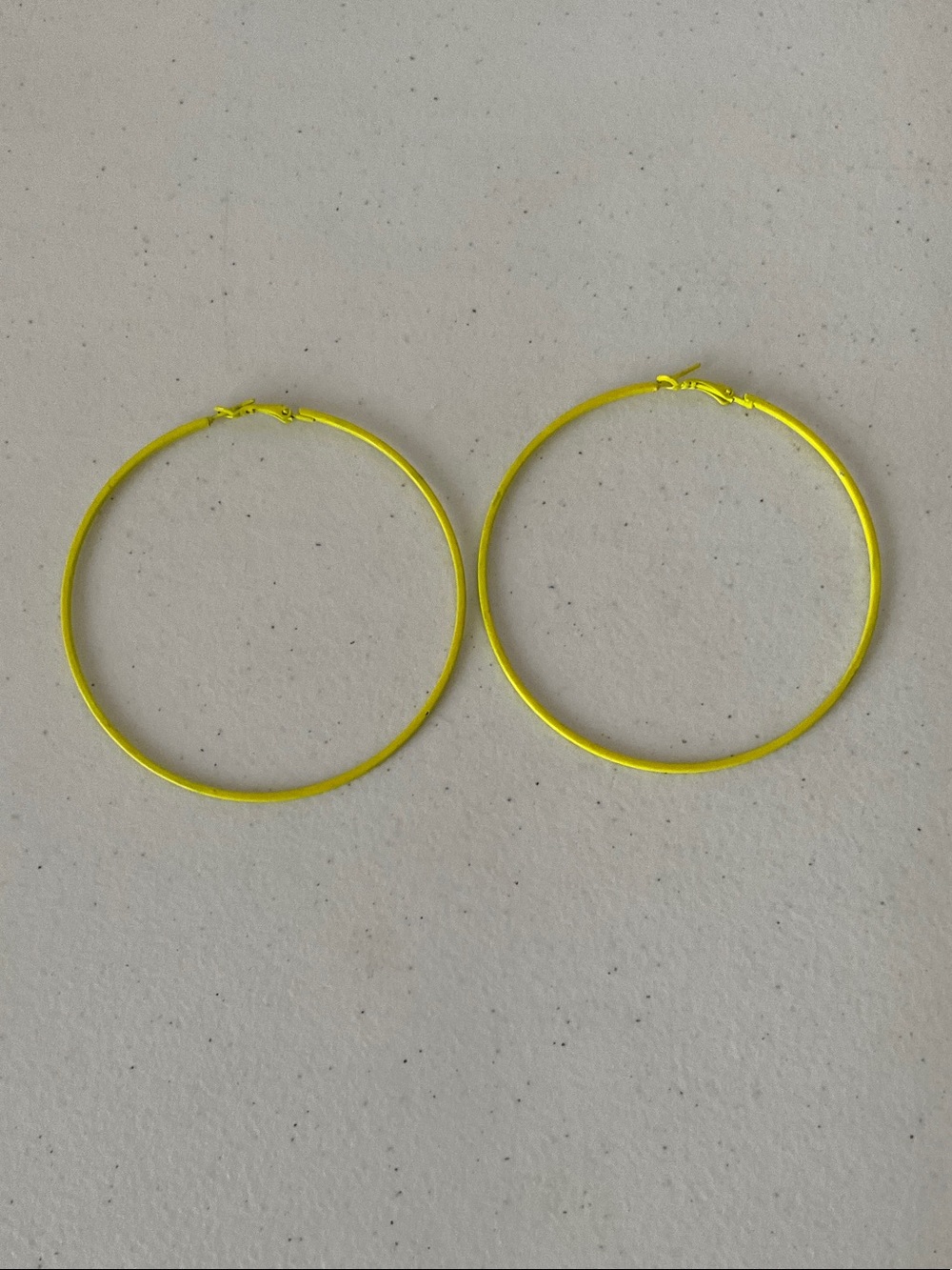 Classic Retro Yellow Hoop Earrings